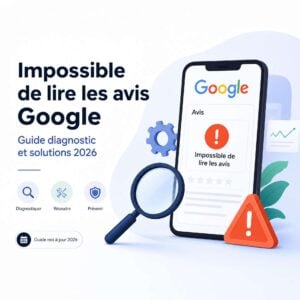 impossible de lire les avis google