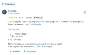 comment afficher les avis google les plus récents