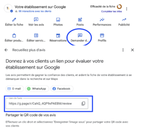 lien demander avis google